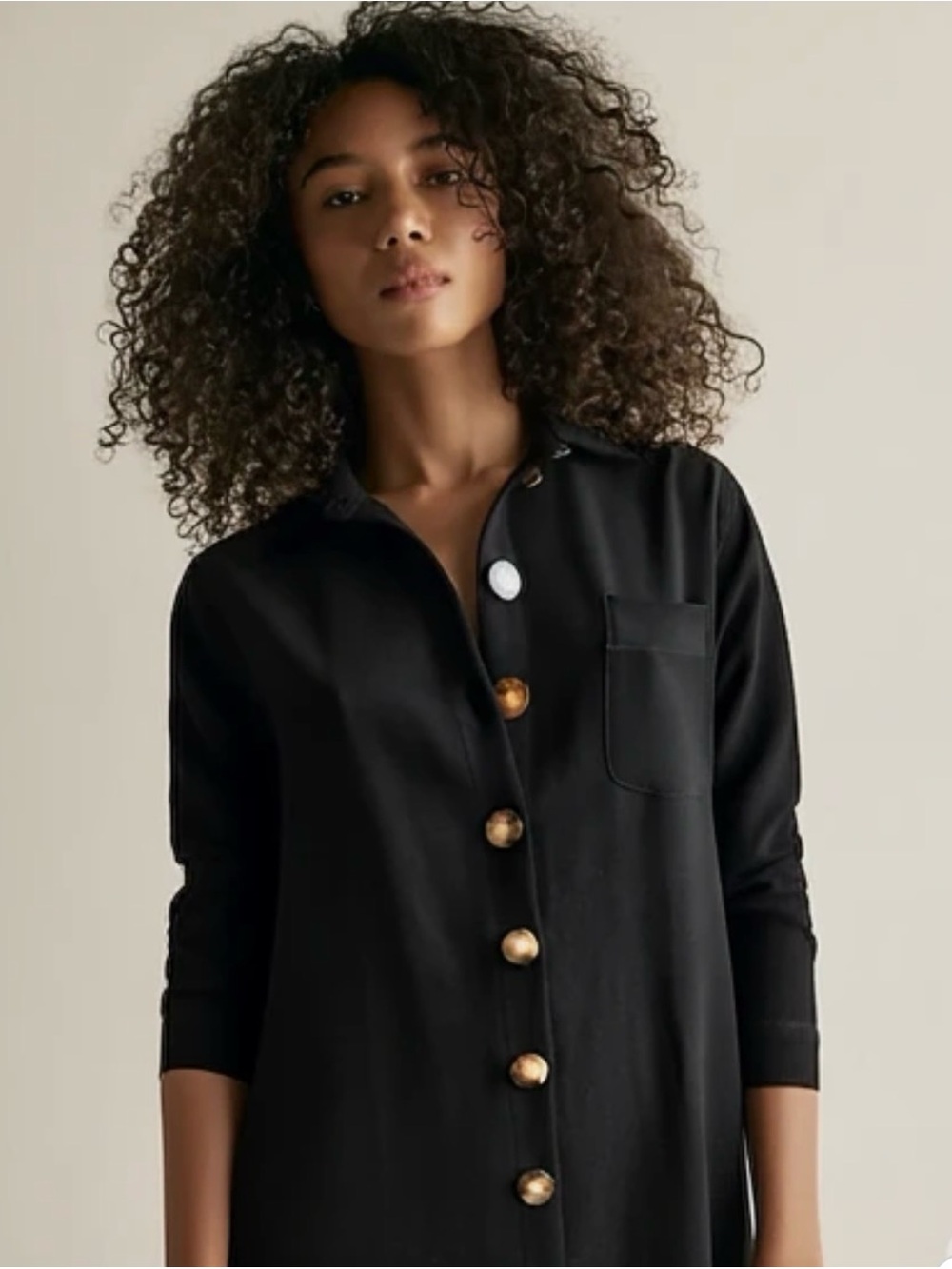 SÉZANE Button-Front Shirt Dress - Picture 2 of 7